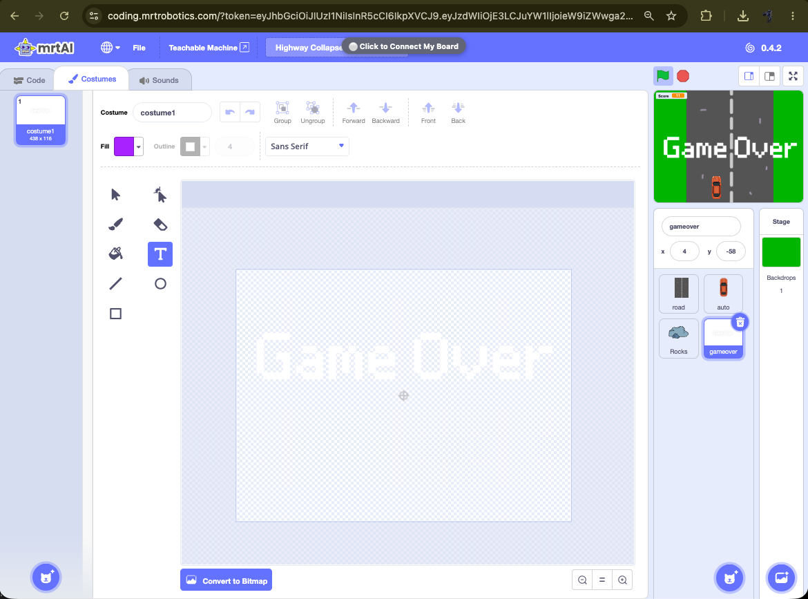 Game Over sprite